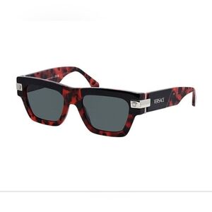 Versace (Unisex) VE4464 52mm Sunglasses Top Black /Red Havana (NWT)